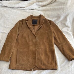 Zara Women's Brown Suede Blazer